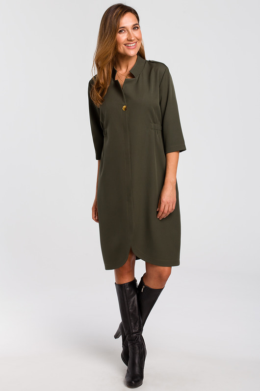 Sukienka żakietowa-khaki(S-189) STYLE