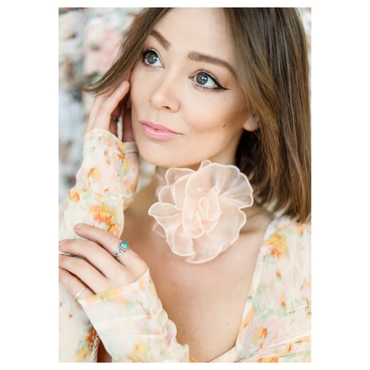 chokery Brzoskwiniowy choker róża