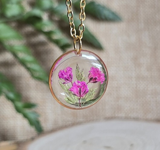 wisiory Wieczne kwiaty wisiorek kwiatowy kobiecy róż