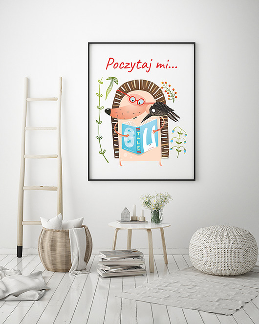 plakat. poczytaj mi. jeż i wrona Love Life and Forest