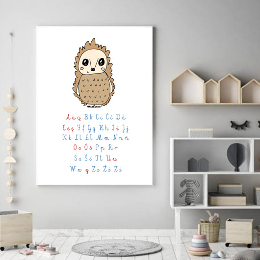 alfabet Montessori  plakat dla dzieci Plakatowka