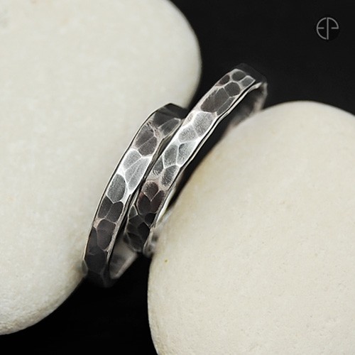 Obrączki - Młotkowane srebro MAREMI Jewelry