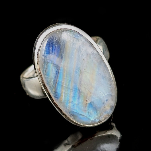 pierścionki srebrne Pierścionek złote refleksy księżyca