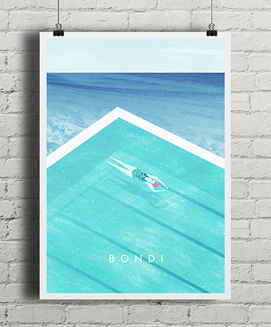 plakaty Plakat Bondi Beach - plaża i basen - Australia