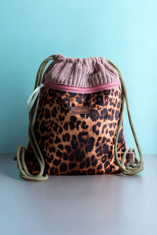 plecaki Workoplecak z przednią kieszenią panterka