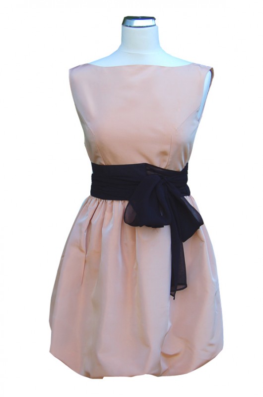Mini dress 38 srebrzysty łosoś Kasia Zapała