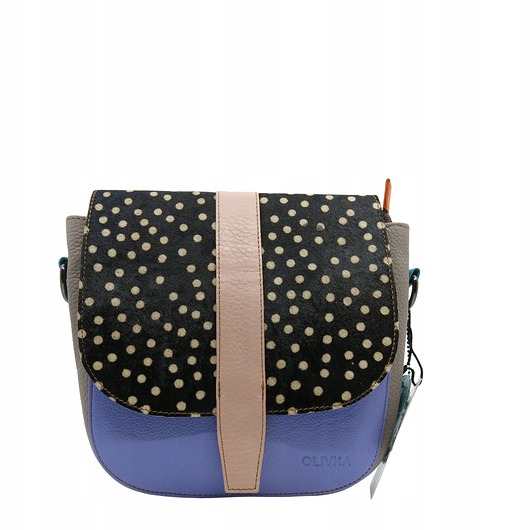 torby na ramię Torebka damska klasyczna skórzana regulowany pasek klapka wzór OLIVKA