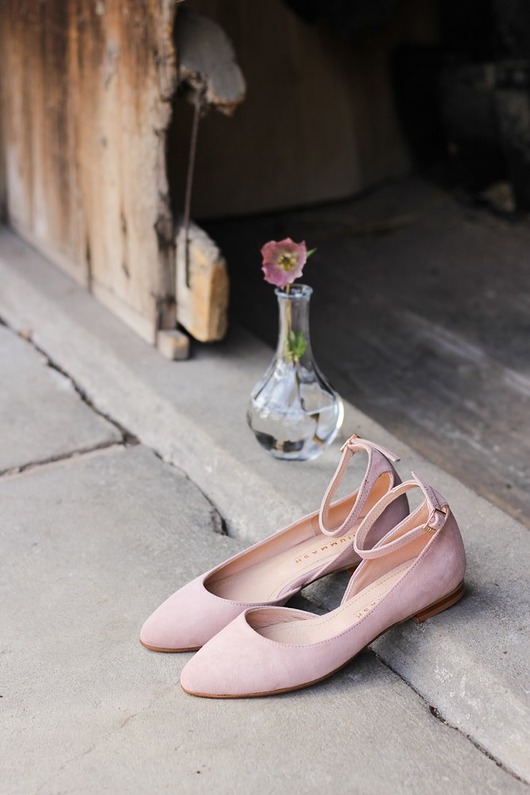 baleriny damskie BALERINY PUDROWY RÓŻ Z paseczkiem