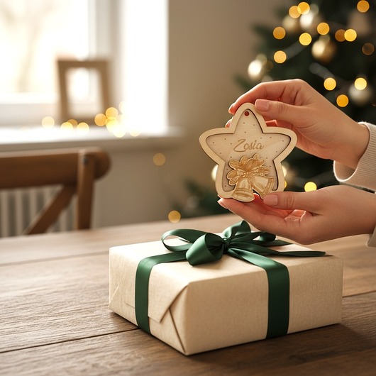 ozdoby choinkowe Bombka Gwiazdka z Imieniem Dzwonki