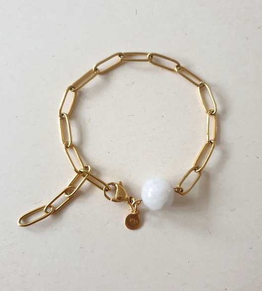 bransoletki z kamieni naturalnych Bransoletka KULKA kamień księżycowy