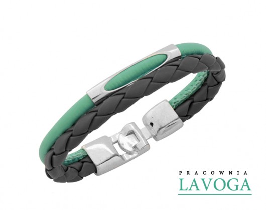Bracelet in mint and gray. Lavoga