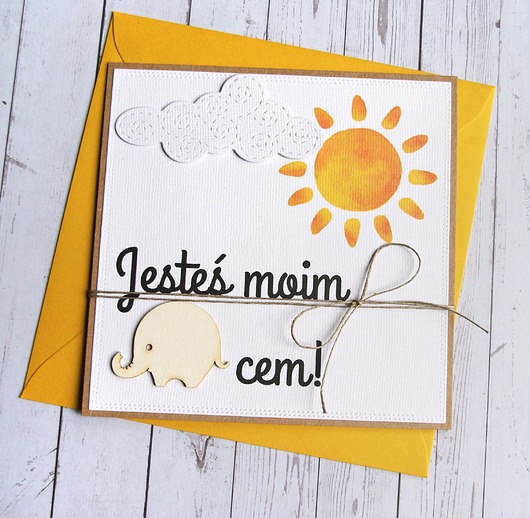 kartki scrapbooking Jesteś moim SŁOŃcem - urocza kartka dla słoneczka