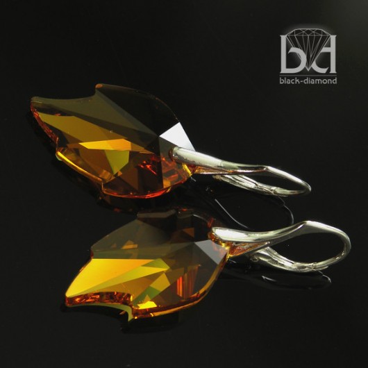 kryształ Swarovski SOLO - liście Black Diamond