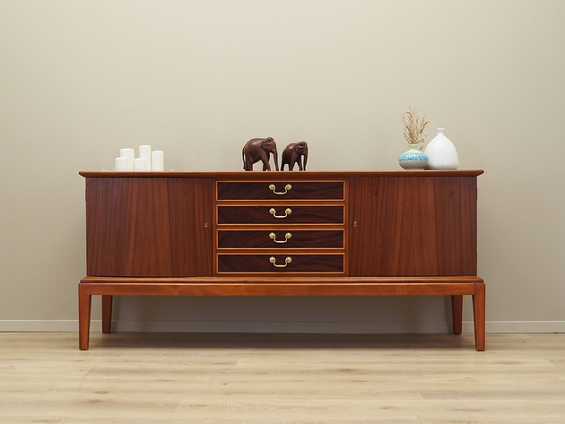 komody i szafki Sideboard mahoniowy, duński design, lata 70, produkcja: Dania