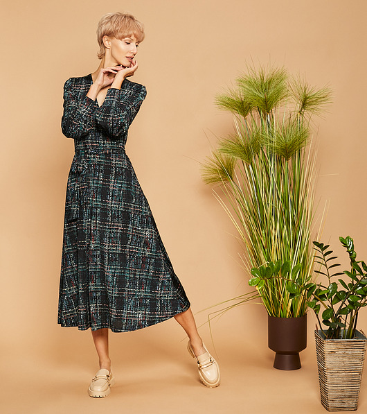 sukienki midi damskie Ossa Dark Green