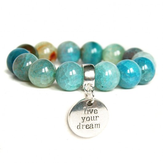 LIVE YOUR DREAM - agat AQUA duuuże kule  kaktusia