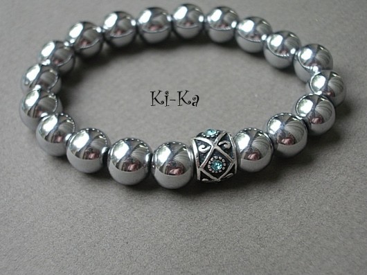 Blue and grey 3 - bransoletka KiKa pracownia