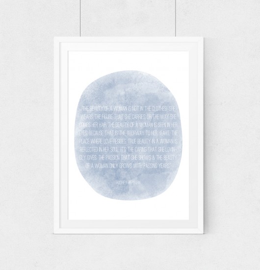 Plakat cytat Audrey Hepburn about beauty...A3 wejustlikeprints