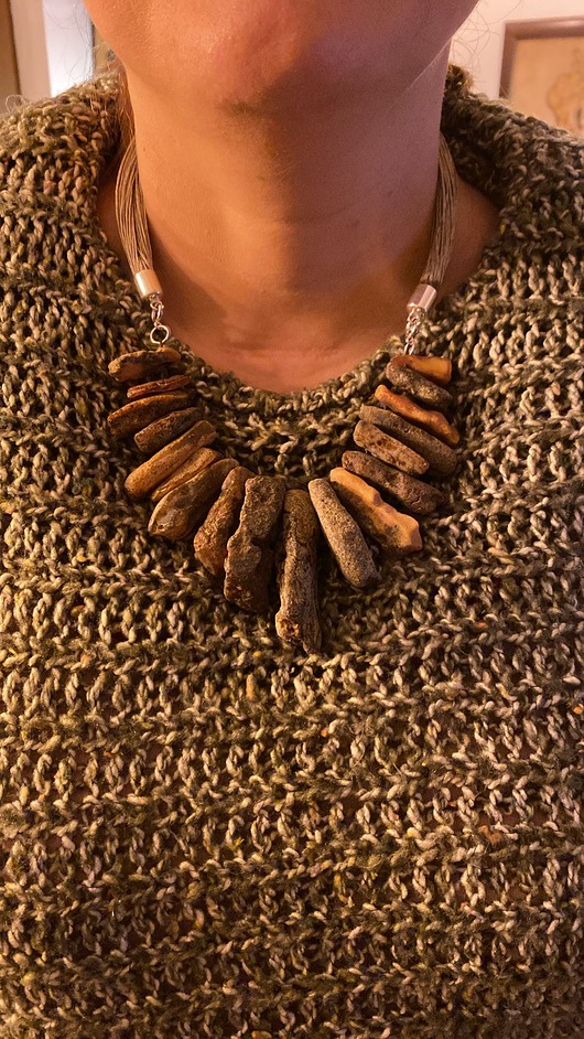 korale Naszyjnik bursztynowy SUROWY - na zamowienie