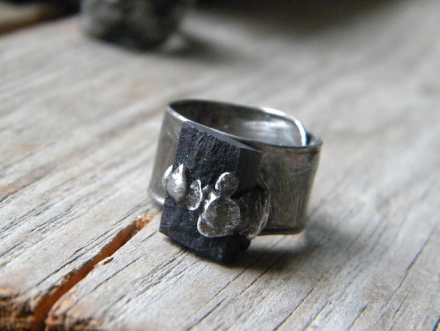 pierścionki - różne Purpuryt - surowy  - pierścień