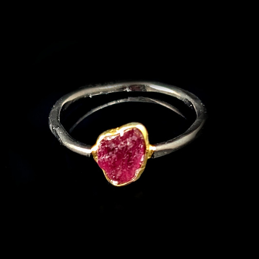 pierścionki srebrne Pierścionek turmalinowe serduszko