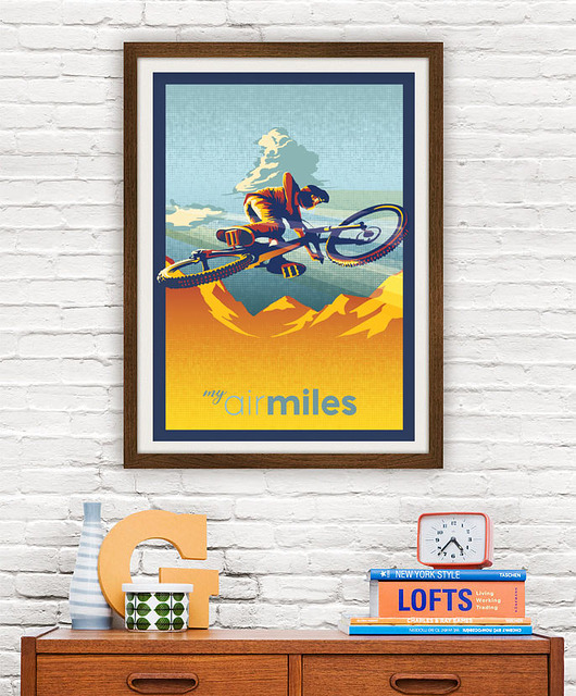 My Air Miles - plakat rowerowy 50x70 cm minimalmill