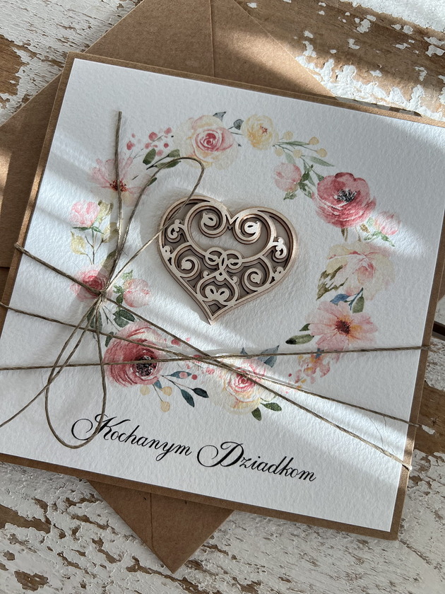 kartki scrapbooking Ręcznie robiona kartka na dzień babci i dziadka - kochanym dziadkom (p)