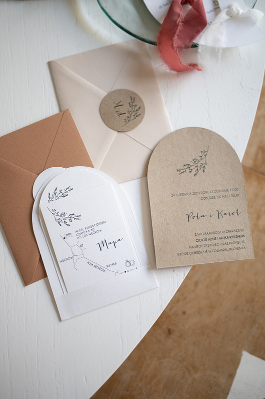 zaproszenia i kartki na ślub ARCHIE 01 zaproszenia ślubne 50 szt