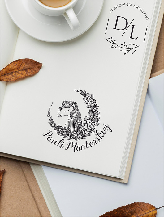 stemple Stempel Ex Libris Exlibris personalizowany Sliczny Konik Koń