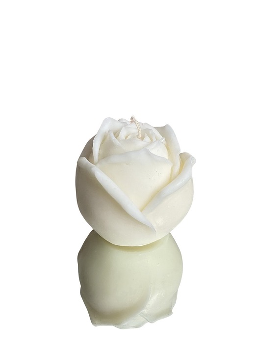 świeczniki i świece Świeca sojowa ekologiczna dekoracyjna "Rose" 57x60mm