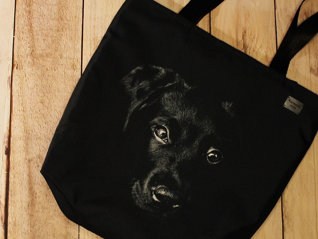 torby na ramię Torba czarny pies labrador