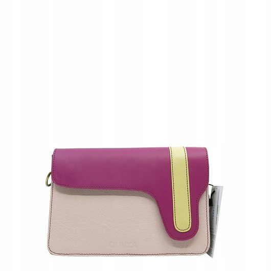 torby na ramię Torebka listonoszka damska skórzana regulowany odpinany pasek eko OLIVKA