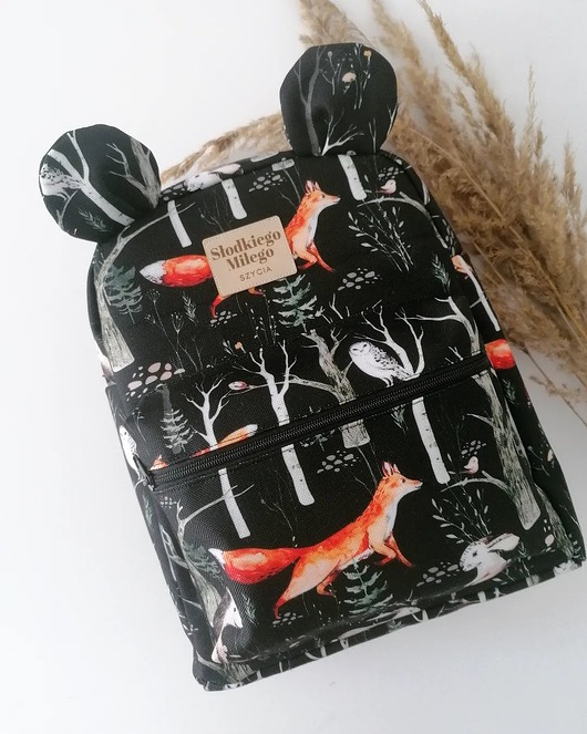 torebki, worki i plecaki dziecięce Plecaczek Misio Scandinavian Forest- plecak miś dla przedszkolaka