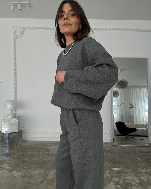 bluza bez kaptura damska Bluza Grounded graphite