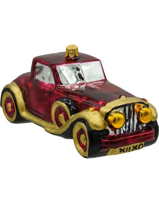 ozdoby choinkowe Bombka choinkowa: Retro samochód: złoty