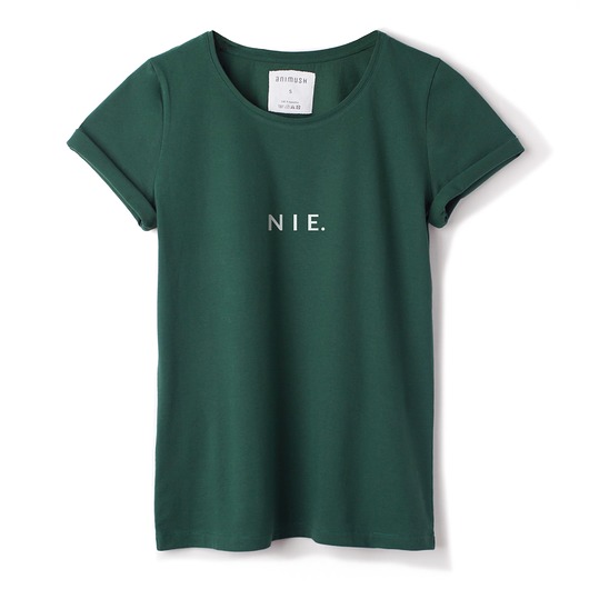 T-shirt zielony butelkowy NIE. ANIMUSH