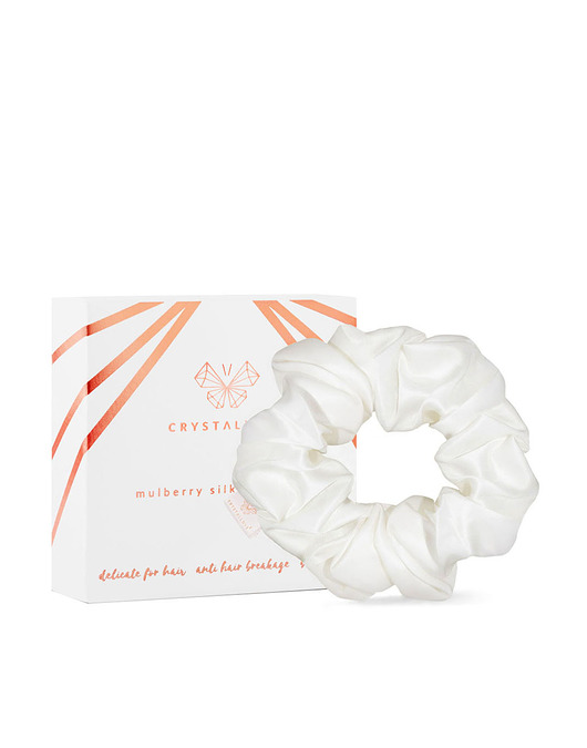 gumki do włosów CRYSTALLOVE Gumka do włosów z jedwabiu IVORY