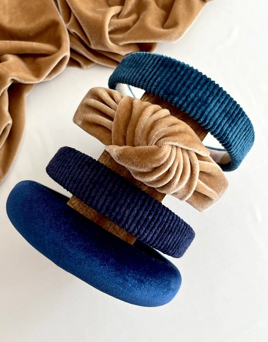 opaski do włosów Welurowa supełkowa opaska do włosów Verena