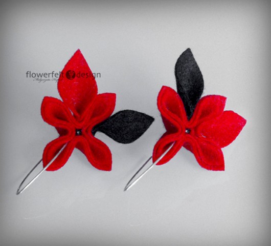 mini carmine FlowerFelt Design