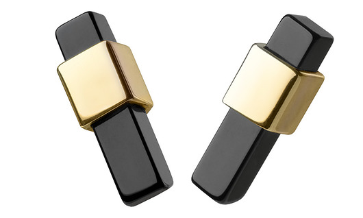 kolczyki/GOLD/ONYX/SHINE Daria Siwiak Jewellery