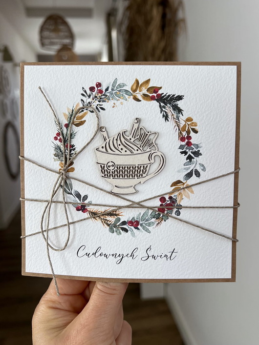 kartki świąteczne Kartka świąteczna na Boże Narodzenie ręcznie robiona