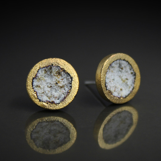 kolczyki ceramiczne BALTIC /stal chirurgiczna/kolczyki porcelanowe UNIKAT