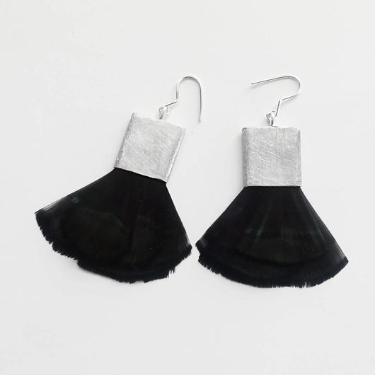 kolczyki z piórami PIÓRKO kolczyki