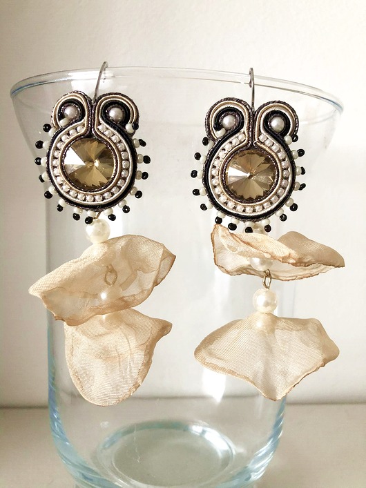 kolczyki soutache Sutaszowe kolczyki  KARAKUM