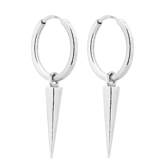 kolczyki srebrne Srebrne kolczyki koła z kłami