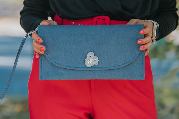 kopertówki Torebka niebieska, chabrowa kopertówka