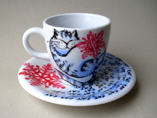 Filiżanka &quot;CAT and SNOWFLAKES&quot; reniah
