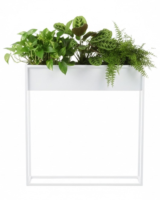 kwietniki Kwietnik Metalowy CUBO 80x80cm biały