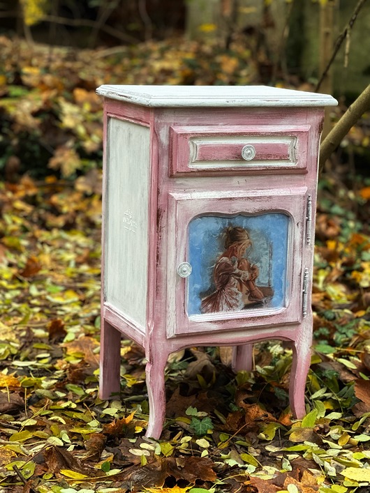 komody i szafki Romantyczna szafka nocna , pojedynczy egzemplarz, Shabby Chic