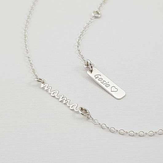 srebrne naszyjniki Prezent dla Mamy naszyjniki celebrytka MAMA GRAWER
